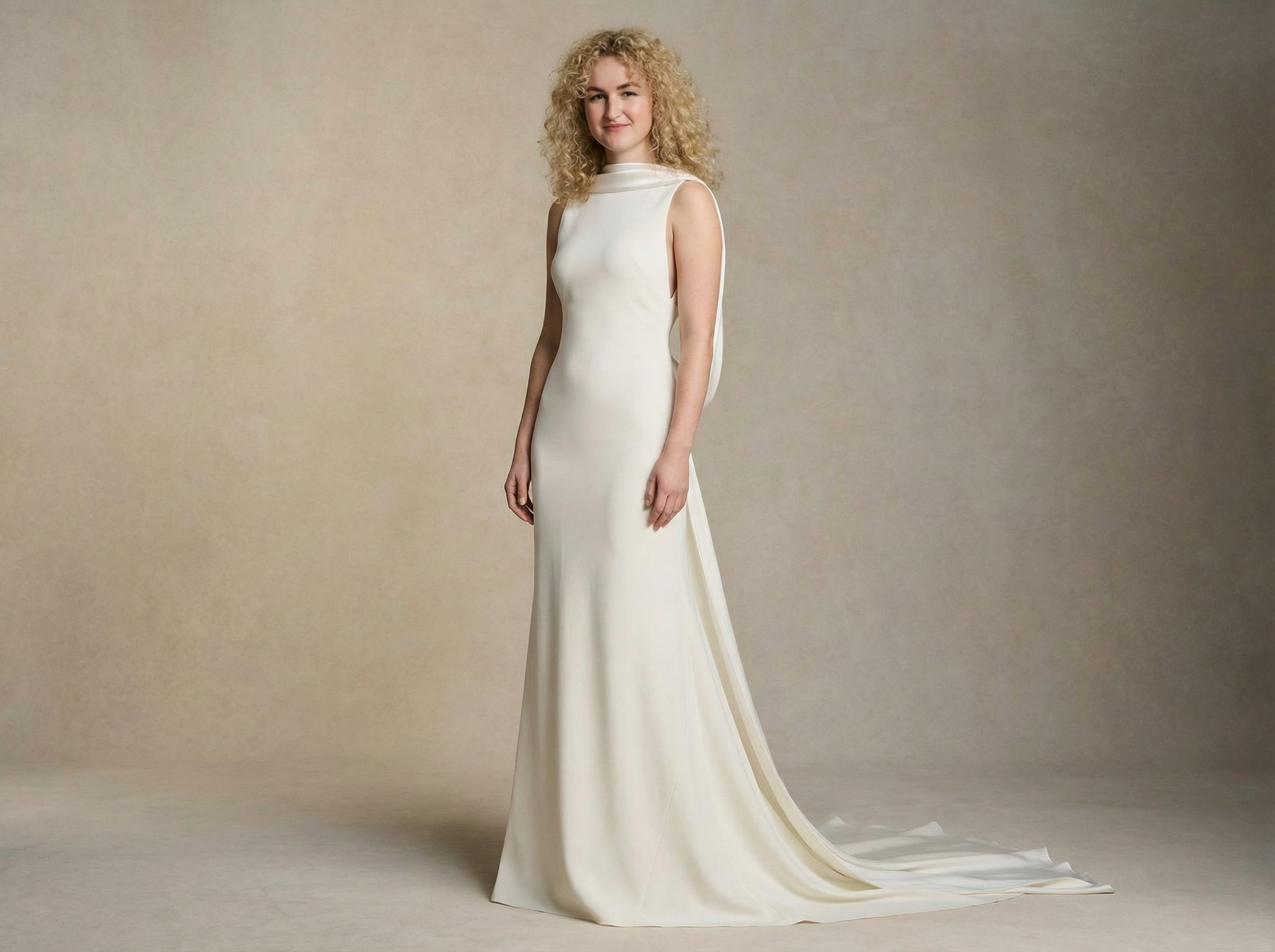 AI-generated try-on result showing the dress on the user